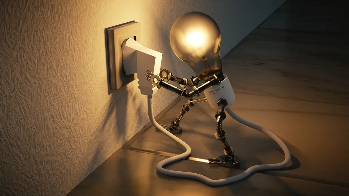 lightbulb, idea, creativity, base, light, energy revolution, energy, electricity, plug, line, power consumption, motivation, shining, lighten up, dark, light in