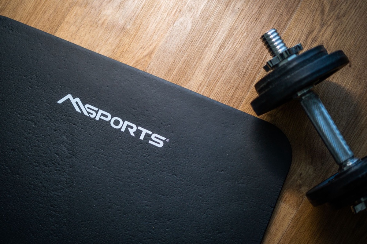 Home workout mat setup for beginners