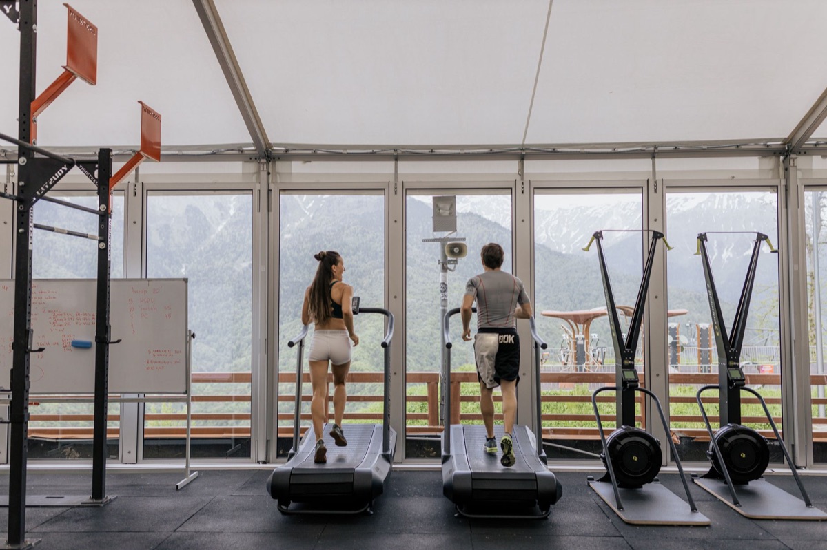 High intensity interval training setup